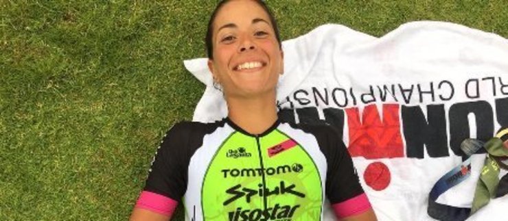 Saleta Castro, leda tras rematar o Mundial Ironman. 