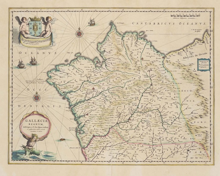 Gallaecia Regnum de Hernando de Ojea (1635), edición de Blaeu 