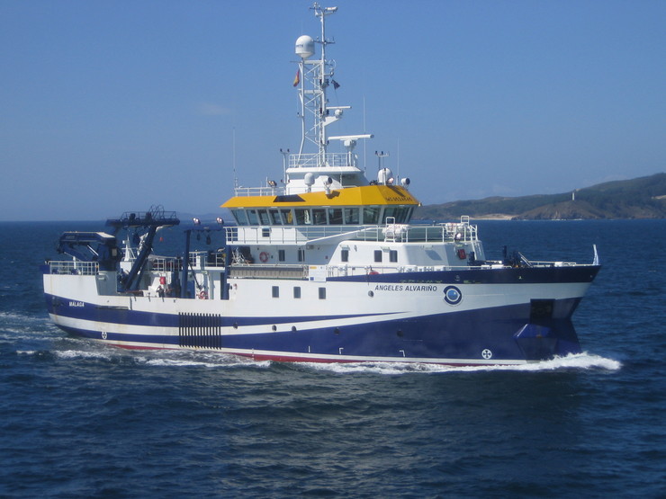 O buque oceonográfico con base en Vigo, Ángeles Alvariño 
