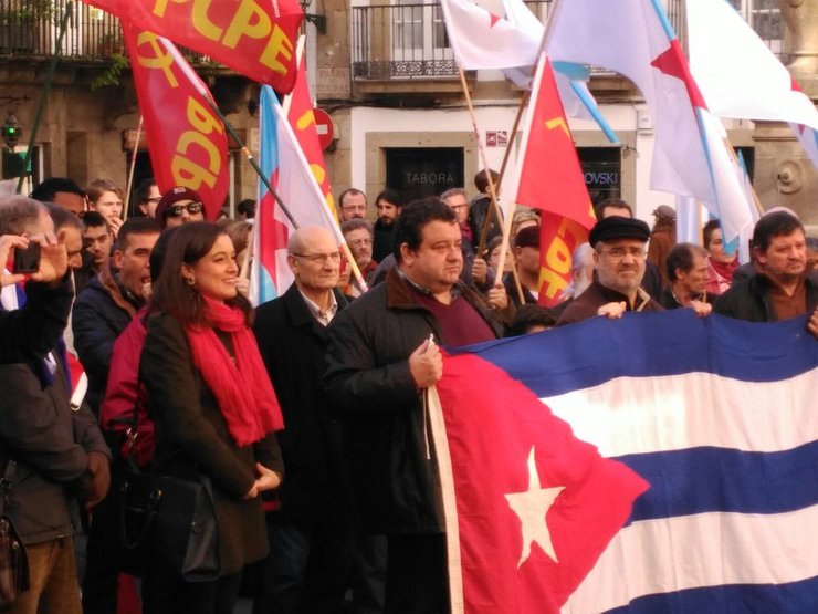 Homenaxe a Fidel en Santiago de Compostela 