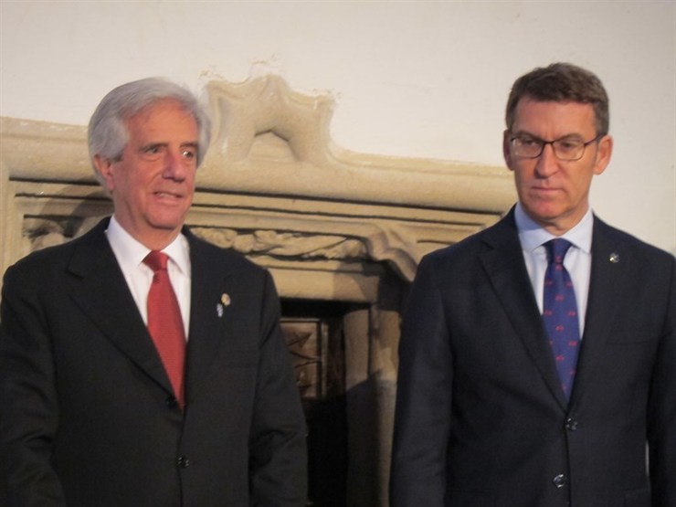 Feijóo co presidente de Uruguai, Tavaré Vázquez / EP