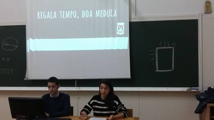 Romina Alonso Fernández, Juan Davila Fernández presentan o proxecto de doazón de medula ósea 