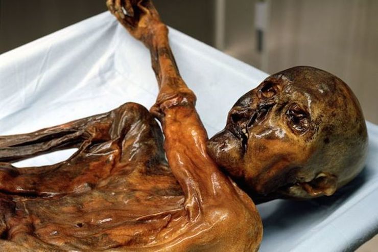 Ötzi, o Home de Xeo tirolés, unha das momias máis antigas de Europa / Wikimedia Commons.