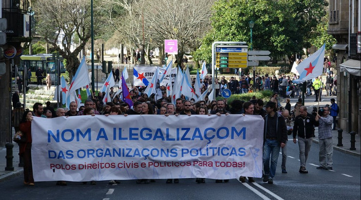 Manifestación en contra da ilegalización de Causa Galiza / @Causagaliza