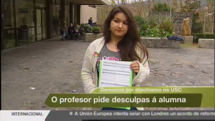 Alumna da USC que presentou unha queixa contra o profesor da USC Luciano Méndez / crtvg.es