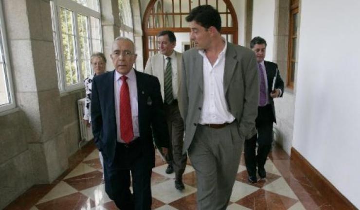 Francisco Cacharro, ex presidente da deputación provincial de Lugo, con José Ramón Besteiro 