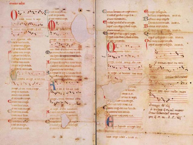 O Pergamiño Vindel, que contén sete cantigas de amigo de Martín Códax 