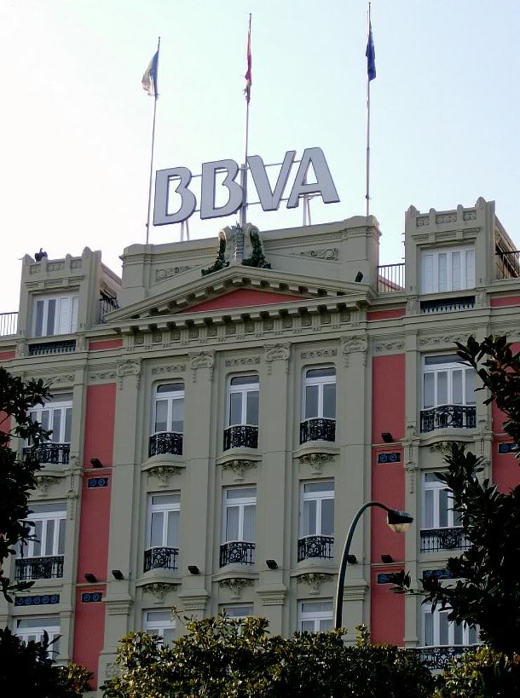 Sede do banco BBVA na Coruña