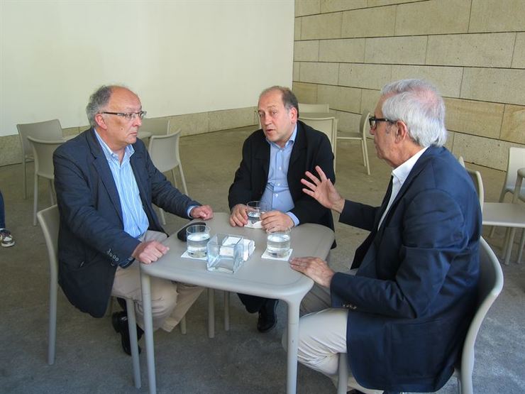 Fernández Laxe, Xoaquín Fernández Leiceaga e Emilio Pérez Touriño / EP