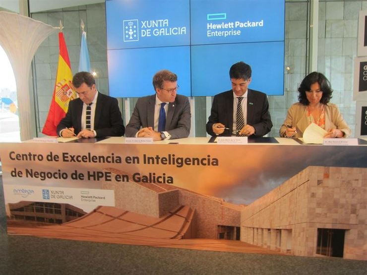 Presentación do  centro de investigación e asesoramento de Hewlett Packard Enterprise na Cidade da Cultura 