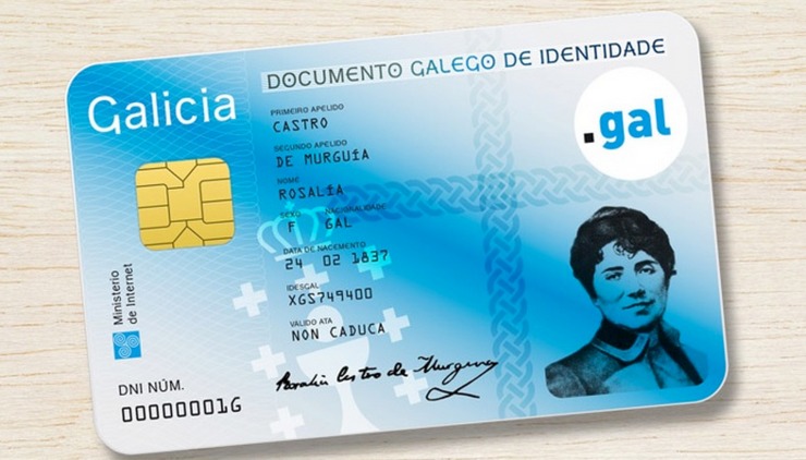 Campaña do PuntoGal para celebrar a festa do 25 de xullo de  2016 co lanzamento dun Documento Galego de Identidade, na imaxe o modelo de Rosalía de Castro /dominio.gal 
