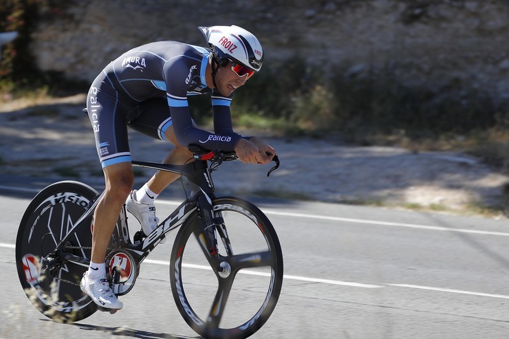 Martín Bouzas acadou o título de campión de España sub-23 en Alacante. / @F_Gal_Ciclismo