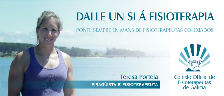 A piragüista Teresa Portela, na campaña 'Dálle un si á fisioterapia' 