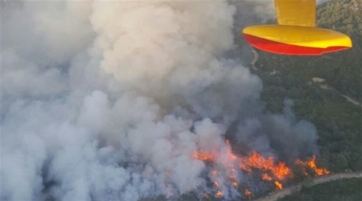 Imaxe aérea dun incendio 