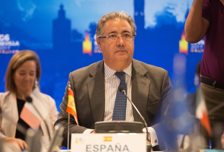 O ex ministro do Interior e agora eurodeputado do PP, Juan Ignacio Zoido, en rolda de prensa / EP