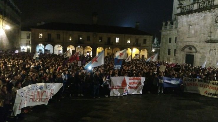 Protesta de 'Lume, nunca máis' en Santiago
