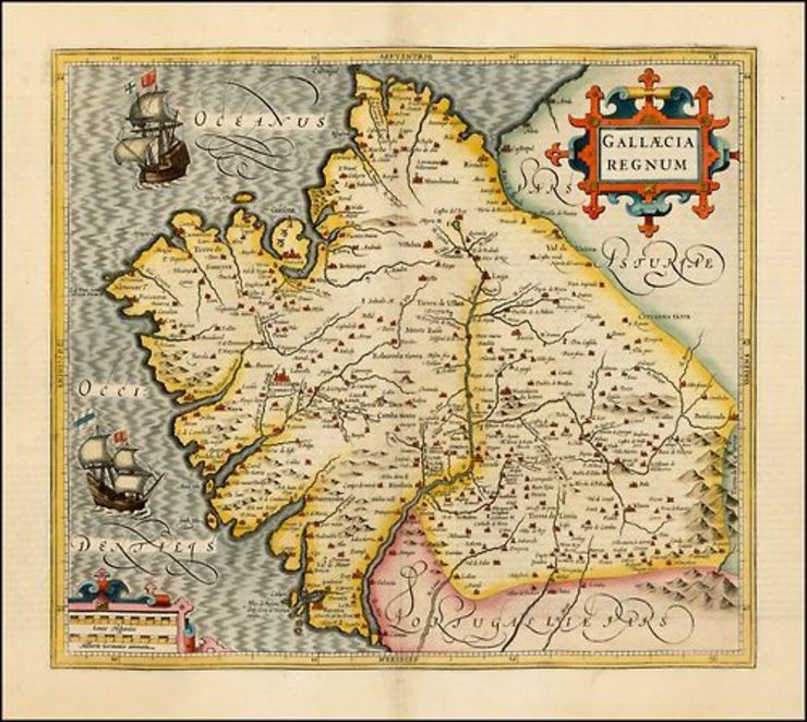 Mapa do antigo Reino de Galicia