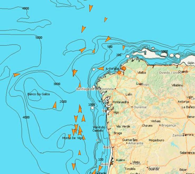 Tráfico de barcos perigosos, como o Prestige, no Corredor de Fisterra o pasado 13 de novembro de 2017, 15 anos despois da traxedia