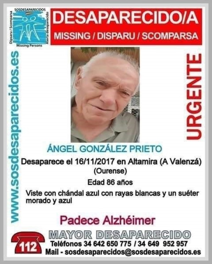 Localizan ao ancián desaparecido en Barbadás (Ourense) 