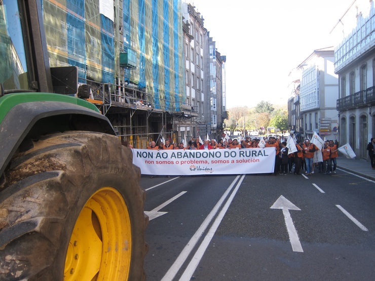 Manifestación de Unións Agrarias en Santiago 