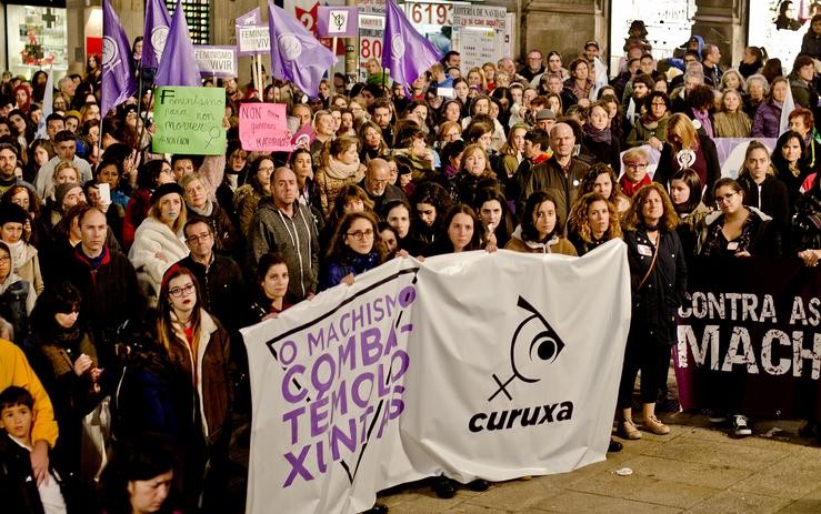 Manifestación en Vigo contra a violencia machista 