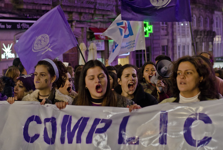 Manifestación en Vigo contra a violencia machista 