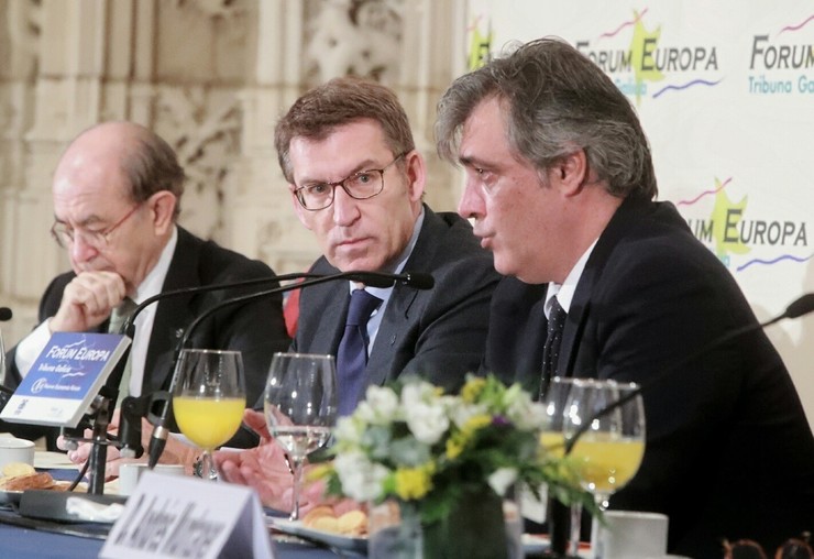 Alberto Núñez Feijóo e Pedro Puy, nun almorzo informativo