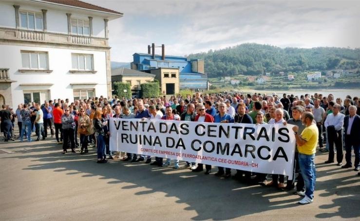 Protesta contra a venda de Ferroatlántica