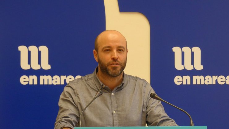 Luís Villares, voceiro de En Marea, este luns no Parlamento. 
