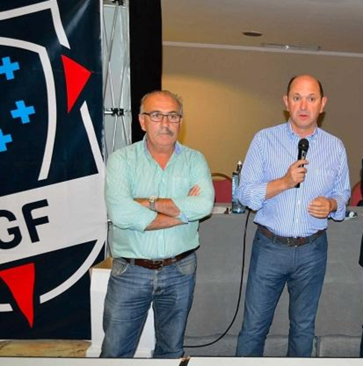 Falque e Louzán nun evento da Federación Galega de Fútbol 