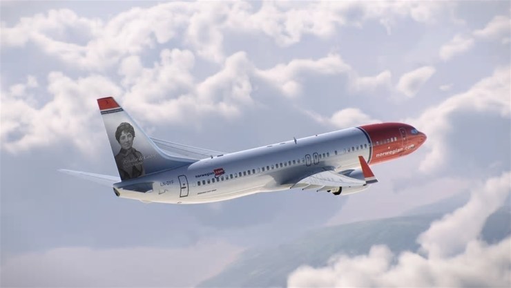 Imaxe do Rosalía de Castro, un dos avións da compañía aérea Norwegian