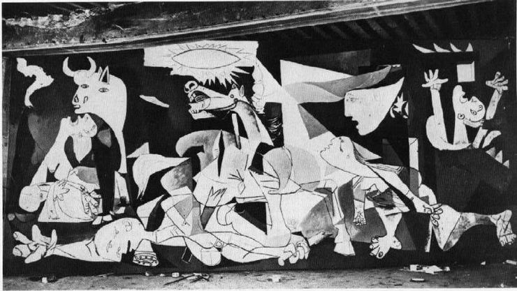 O Guernika, cadro que fixo Picasso logo do bombardeo da cidade basca