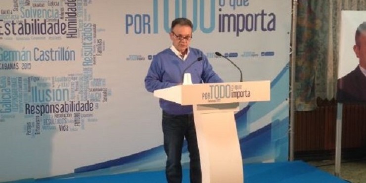 O alcalde de Cabanas, Germán Castrillón, nun acto electoral do PPdeG 