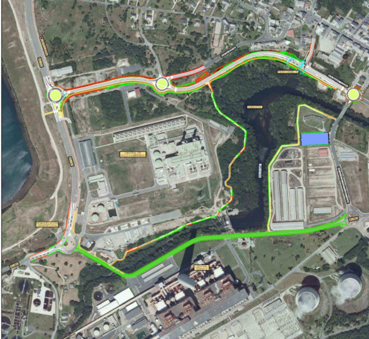 Vial que Endesa e Xunta acordaron facer no entorno da térmica das Pontes 