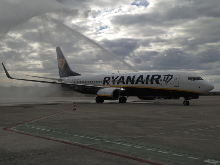 Bautismo Ryanair Edimburgo en Vigo 