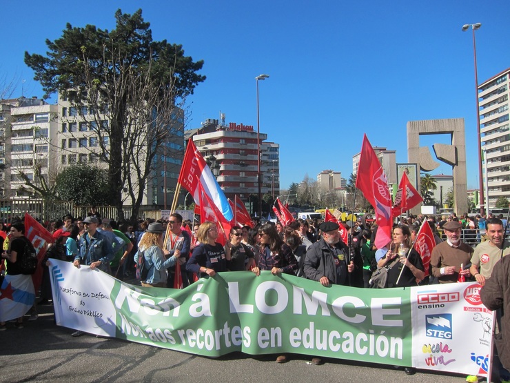 Manifestación contra a Lomce en Vigo