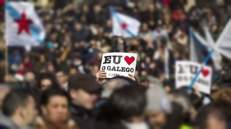 Manifestación a prol do galego 