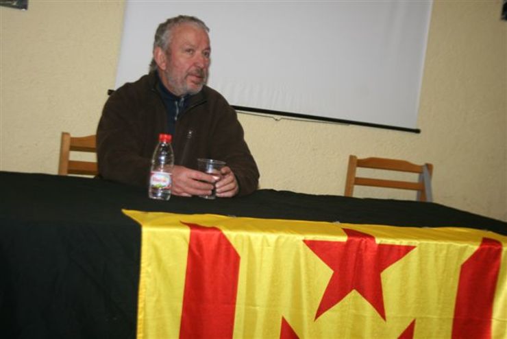 Antom Árias Curto nun acto pola independencia de Cataluña 