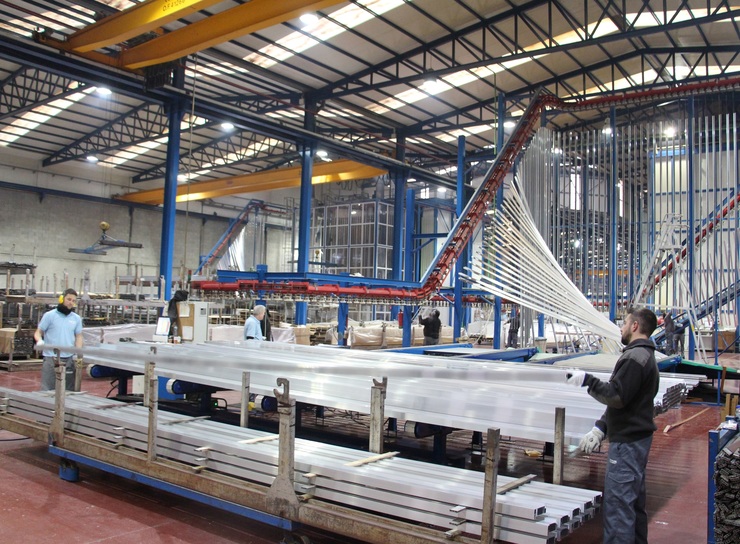 Fábrica da galega Cortizo, de fabricación de perfís de aluminio