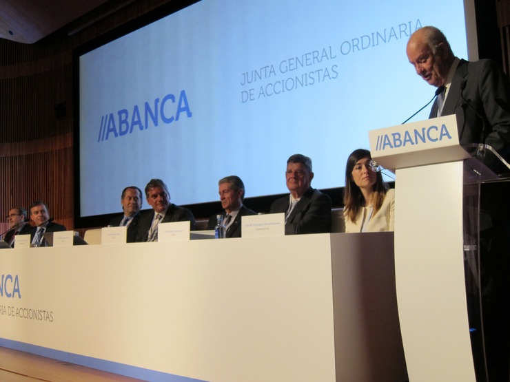 Xunta de Abanca con Javier Etcheverría e Juan Carlos Escotet 