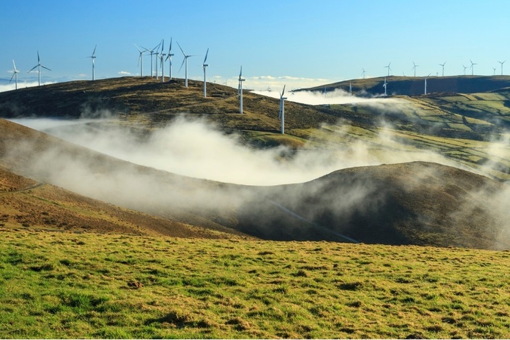 Eólicos na serra do Xistral 