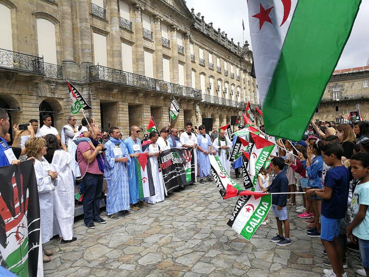 Concentración en Santiago por el Sáhara Occidental / Arquivo