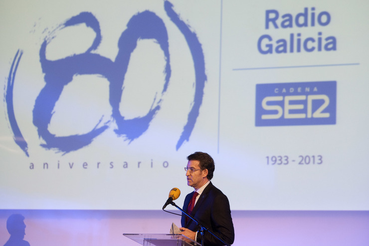 Feijóo nun acto de Radio Galicia Cadena Ser