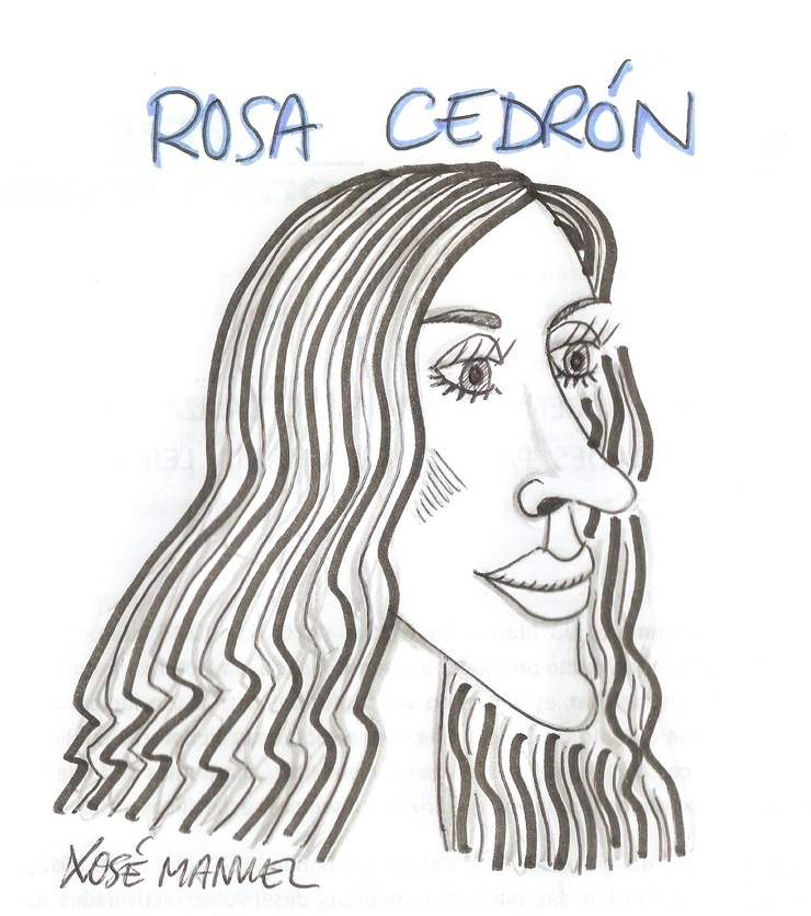 Rosa Cedrón, caricatura de Hermanager