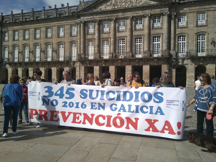 Acto do Movemento Galego da Saúde Mental no Obradoiro