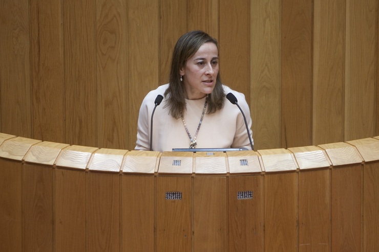 A conselleira de Infraestruturas, Ethel Vázquez, comparece no Parlamento