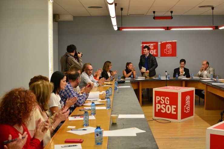 O líder do PSdeG, Gonzalo Caballero, na Executiva nacional. PSOE
