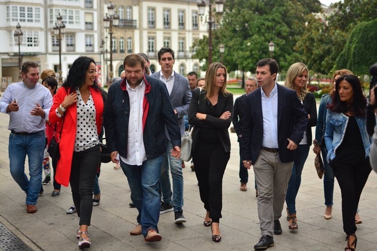 Alvaro Santos, Lara Méndez, Gonzalo Caballero e outros cargos do PSdeG en Lugo. PSDEG 