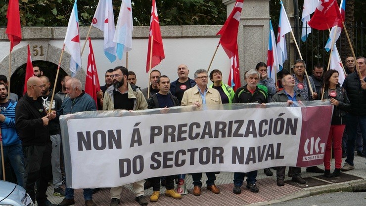 Concentración de CIG-Industria ante Asime en Vigo.. CIG-INDUSTRIA / Europa Press