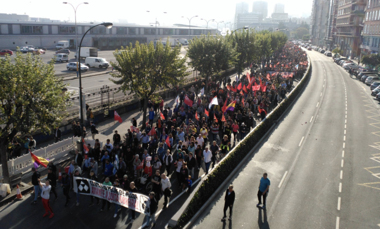 Manifestación na Coruña contra o peche de Alcoa 